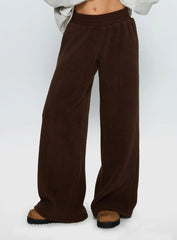 Siberia Fleece Track Pant Chocolate Brown