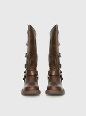 Buckle Down Boots Brown