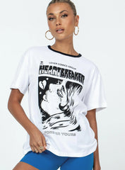 Comic Book Ringer Tee White