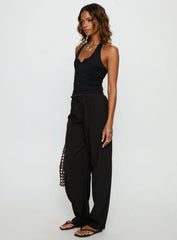 Triffid Barrel Leg Pants Black