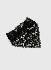 Lilibette Crochet Hair Bandana Black