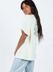 Happy Life Recipe Oversized Tee Cream