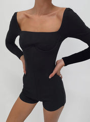 Jolie Romper Black