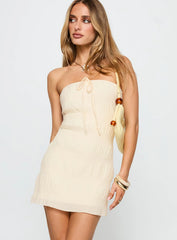 Vaida Strapless Mini Dress Cream