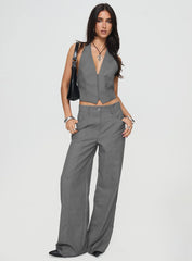 Je Suis Halter Top Slate