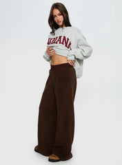 Siberia Fleece Track Pant Chocolate Brown
