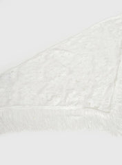 Elizebeth Tie Waist Tassel Belt White