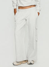 Rozanna Cargo Sweat Pants Grey Marle