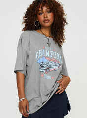 Champ Graphic Tee Grey Marle