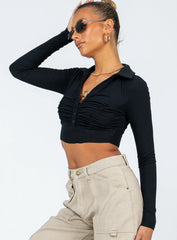 Barlee Long Sleeve Top Black