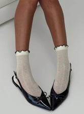 Set For Life Frill Socks White / Black