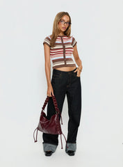Norelai Short Sleeve Knit Top Multi Stripe