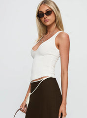 Nani Scoop Knit Tank White