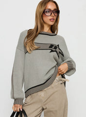 Star Track Graphic Jumper Grey