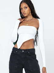 Koslo Bolero Top White