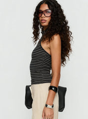 Katriana High Neck Top Multi Stripe