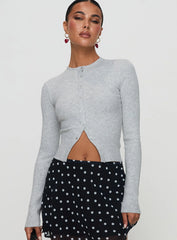 Suzu Long Sleeve Knit Top Grey