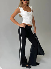 Simki Jersey Flare Pants Black