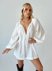 Cameron Romper White