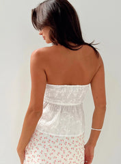 Rosenberg Strapless Top White