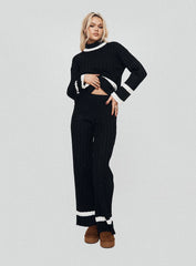 Montenegro Knit Pants Black Cream