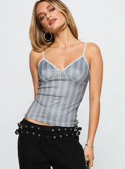 Clear Vision Top Grey Stripe