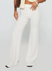 Leisure State Knit Pant White