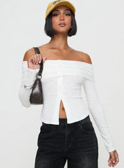 Victorea Off Shoulder Top White