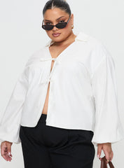 Rinon Long Sleeve Top White Curve