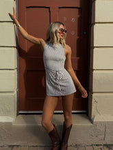 Yumiko Romper Brown Stripe