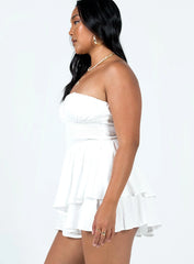 The Love Galore Strapless Romper White