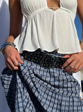 Wanna Find Out Faux Leather Belt Black / Silver