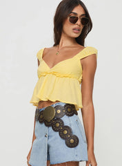 Contardo Short Sleeve Top Yellow