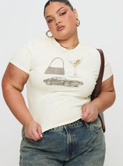 Marseille Manners Graphic Top Cream