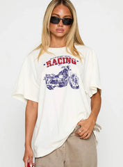 West Coast Style Oversized Tee White
