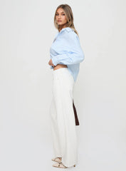 Ellanor Low Rise Straight Leg Jeans White