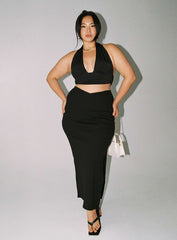 Abigail Midi Skirt Black Curve