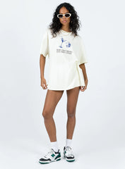 More Than Friends Oversized Tee Off White