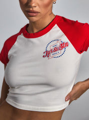 JGR & STN All Star Baby Tee Vintage White / Red