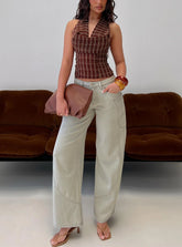 Amargo Mid Rise Baggy Jeans Sage Wash