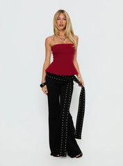 Baudelaire Strapless Corset Red