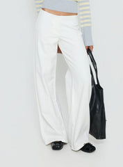 Hereos Mid Rise Baggy Leg Jeans White