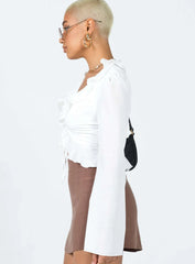 Sherwood Long Sleeve Top White