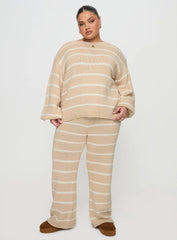 Read Your Mind Knit Pant Cream Stripe