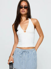 Impress Me Halter Top White