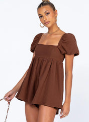Lorna Romper Brown Petite