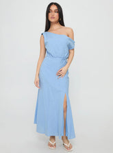 Frangelica Off The Shoulder Maxi Dress Light Blue