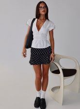 Vanish Mini Skort Black Polka