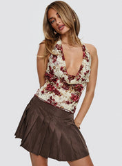 Capulet Halter Cowl Top Floral