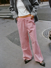 Holiday Tie Front Pants Red White Stripe
